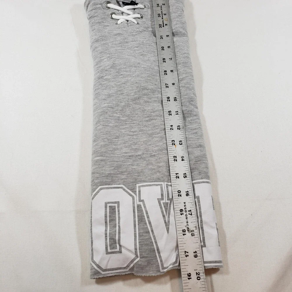Art Class Girls Heather‎ Gray LOVE Lace Up Hoodie Sweatshirt L 10/12 NWT